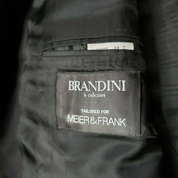 Brandini Peerless Microfiber Blazer Black Sz 48T - Picture 5 of 6
